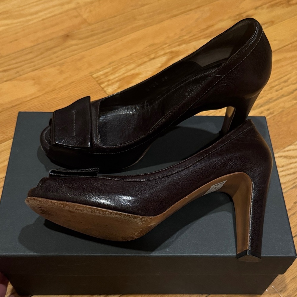 Roberto Del Carlo Dark Brown Leather Heels